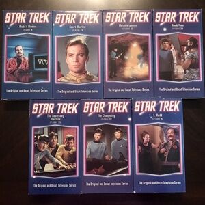 Star Trek TOS VHS - Lot Of 7 Classic Episodes - Paramount - Very Good Condition